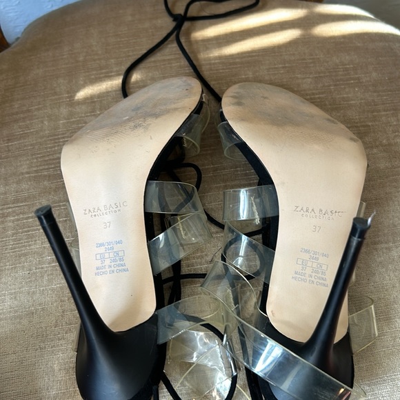 Zara PVC ankle strap heels size 37 - Picture 6 of 8